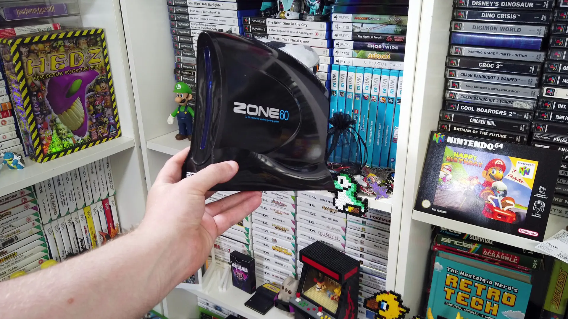 A photo of me holding the Zone 60 console