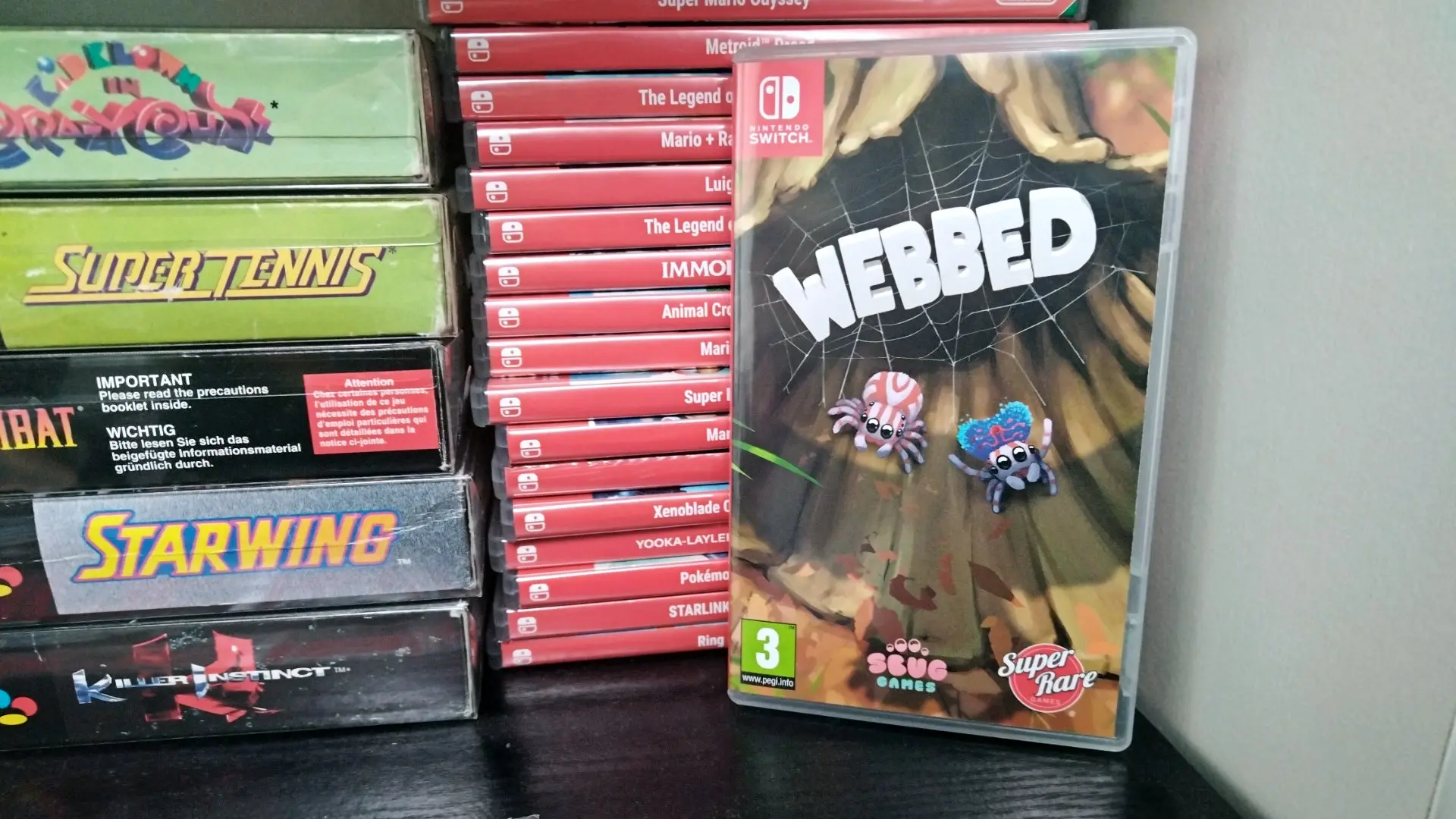 A picture of the Webbed physical edition for Nintendo Switch