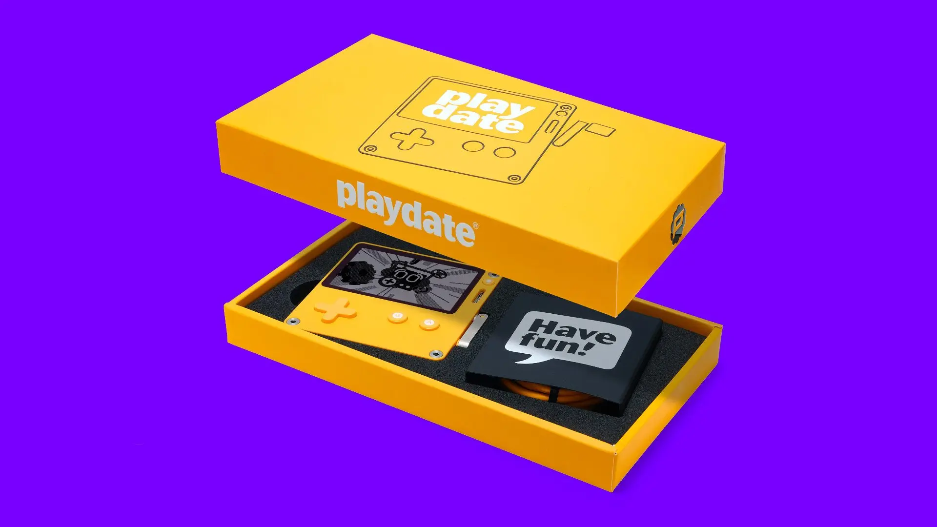 A PR photo of the Playdate