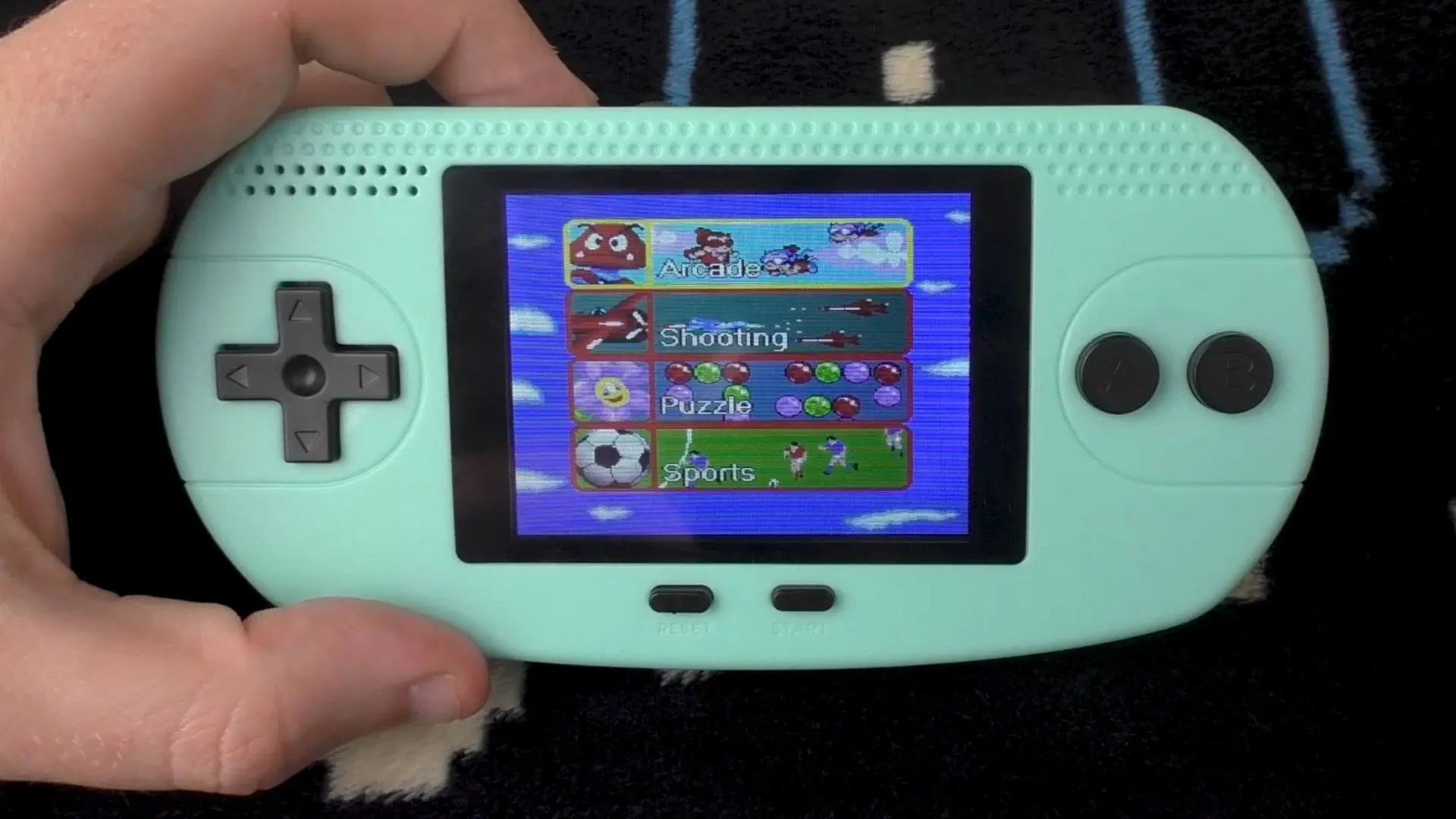 A photo of the games included on the Typo Vintage Gamer