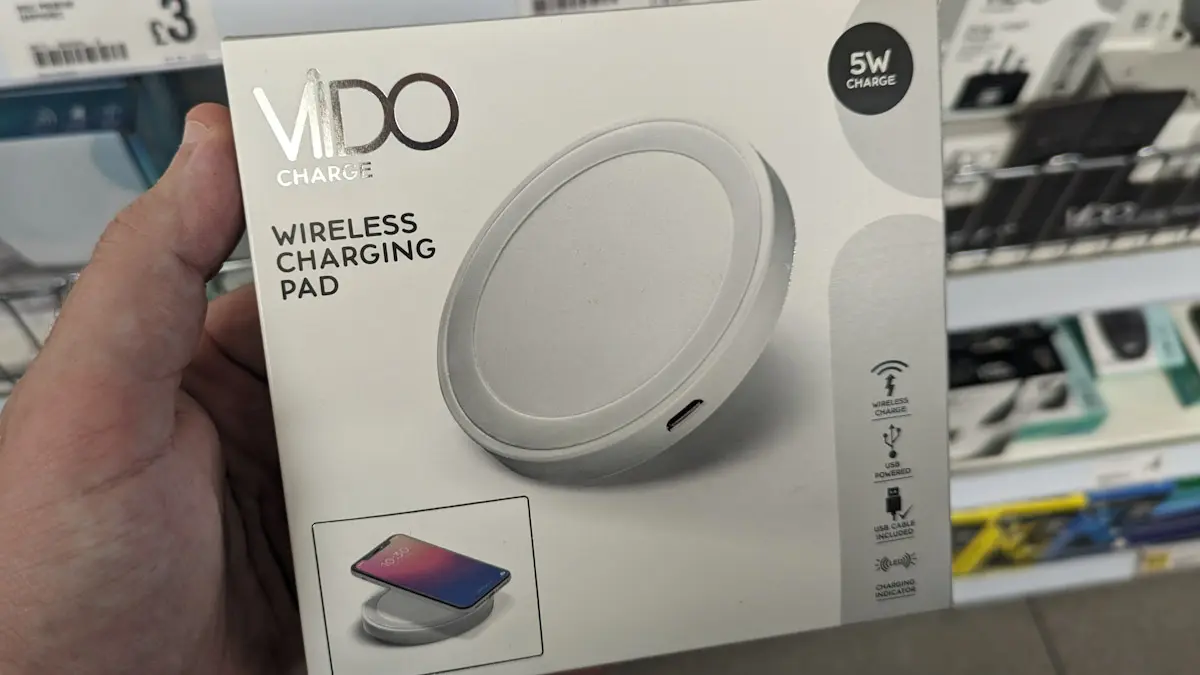 A boxed Viido Wireless Charging Pad in PoundLand